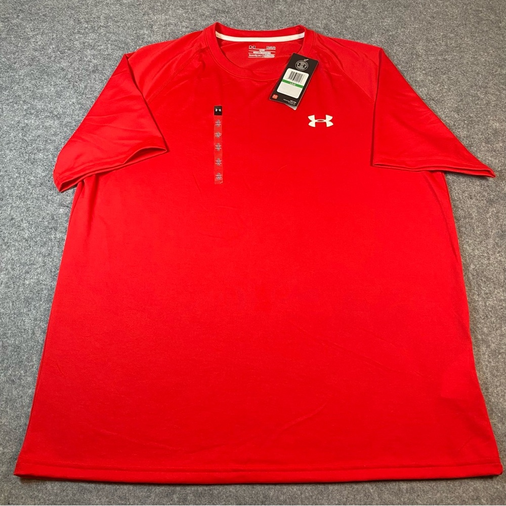 NWT Under Armour HeatGear Short Sleeve Loose T-Shirt Men’s Size Large Red